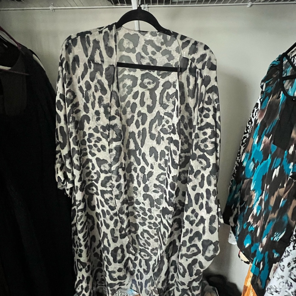 Leopard Print Kimono Cardigan